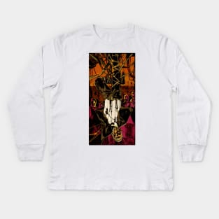 The Hanged Man (Cyberpunk Tarot) Kids Long Sleeve T-Shirt